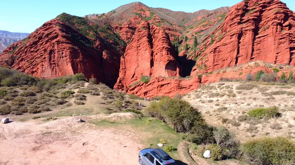 Панорама ущелья Джети-Огуз с высоты